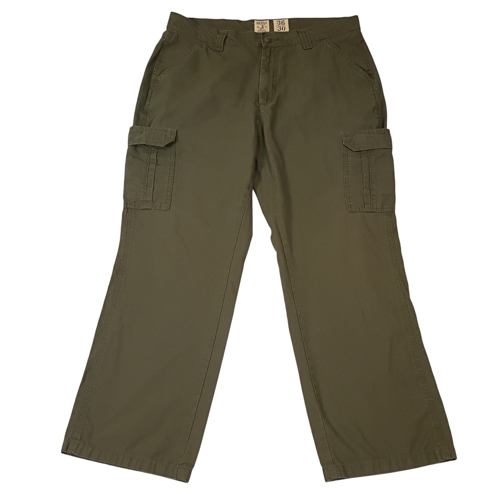 RedHead Mens Olive Green Ripstop Cargo Pants 36x30 Straight Leg Cotton‎ Utility